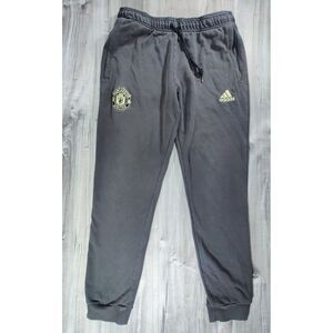 Mens Adidas Sweatpants Manchester United Soccer Team Logo size L, Gray